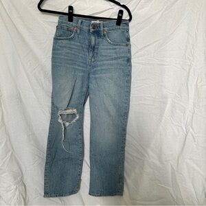 Madewell The Perfect Vintage Straight Jean Distressed